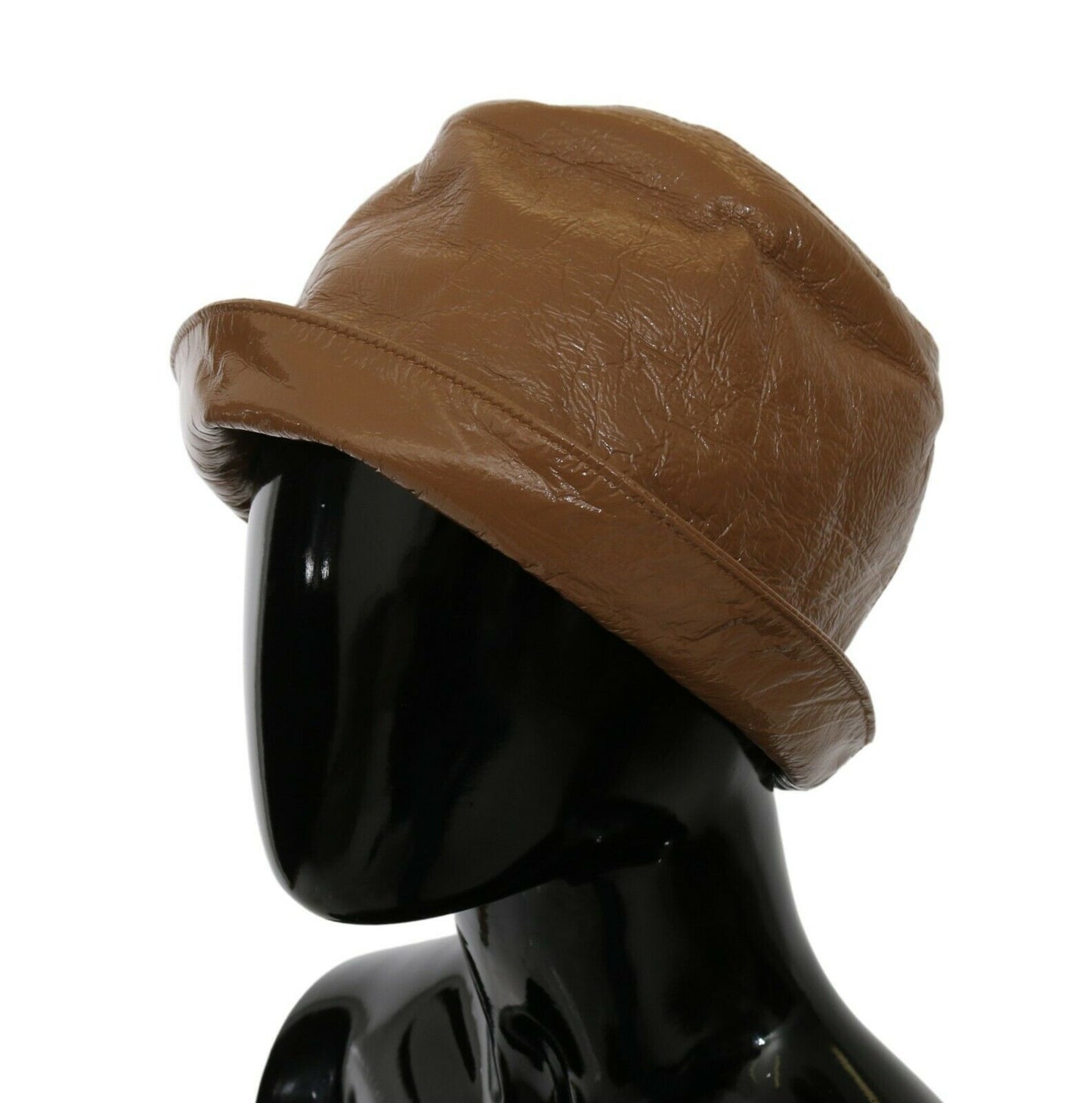 Dolce & Gabbana Exquisite Brown Bucket Cap with Floral Lining