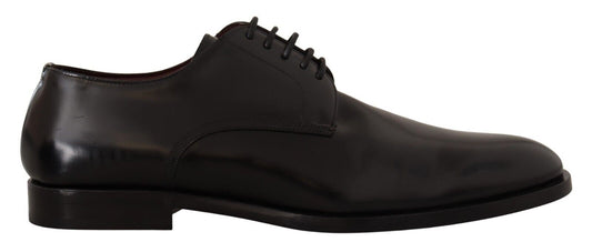 Dolce & Gabbana Elegant Black Leather Derby Formal Shoes