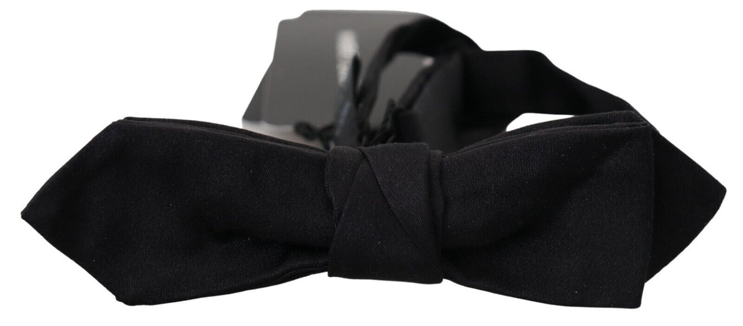 Dolce & Gabbana Elegant Silk Black Bow Tie