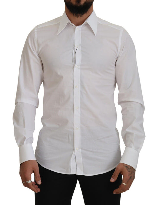 Dolce & Gabbana Elegant White Slim Fit Dress Shirt