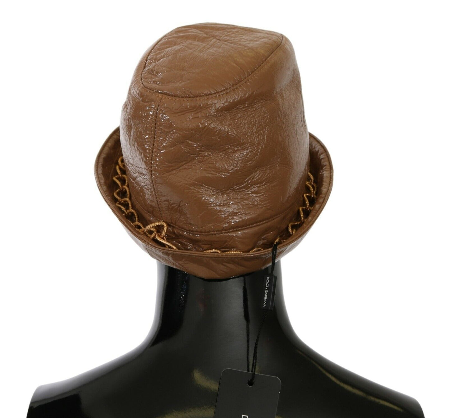 Dolce & Gabbana Exquisite Brown Bucket Cap with Floral Lining