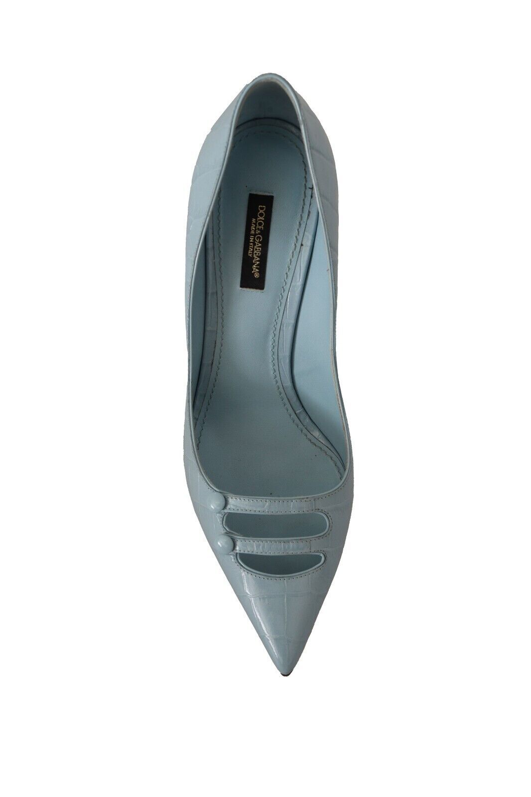 Dolce & Gabbana Elegant Light Blue Leather Pumps