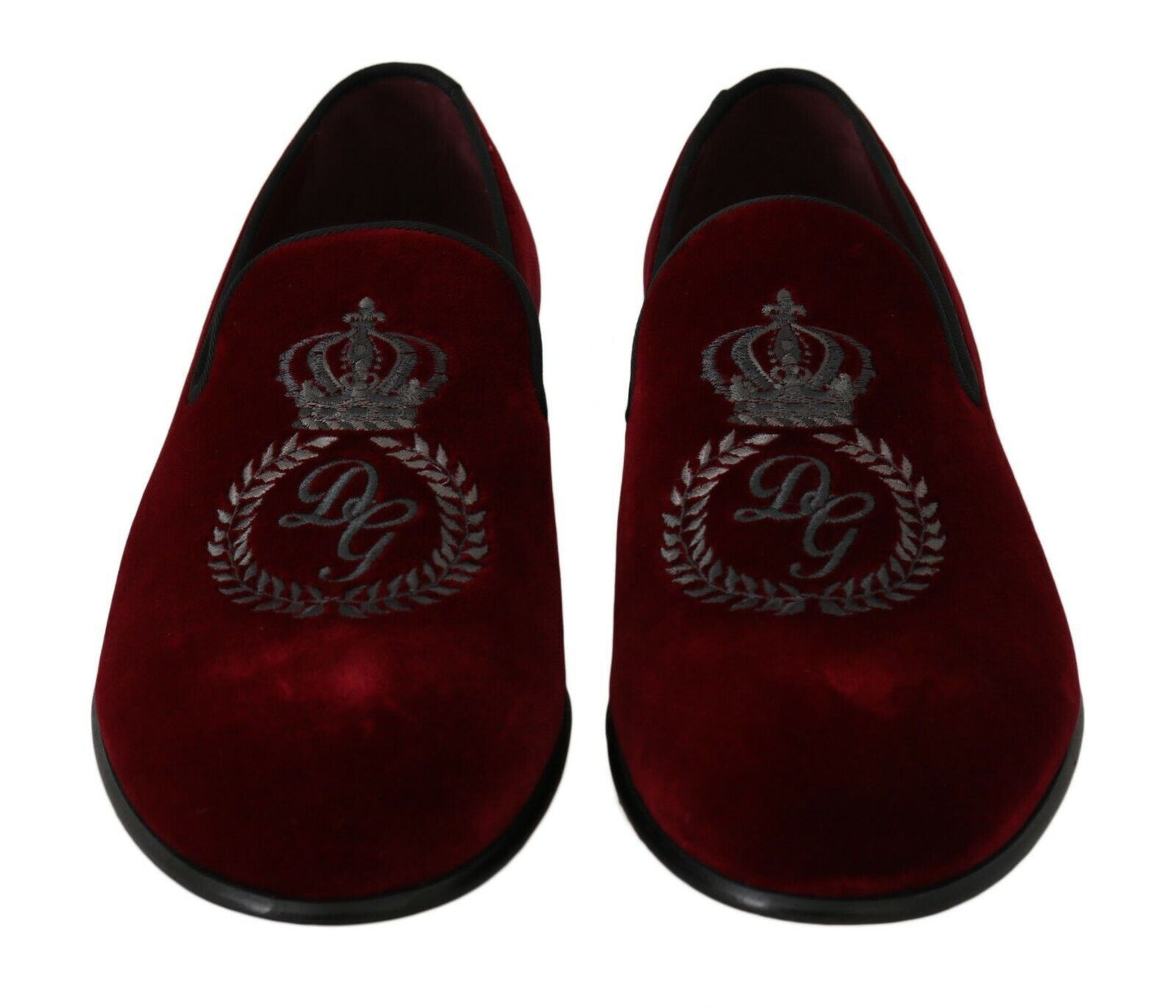 Dolce & Gabbana Elegant Bordeaux Velvet Loafers