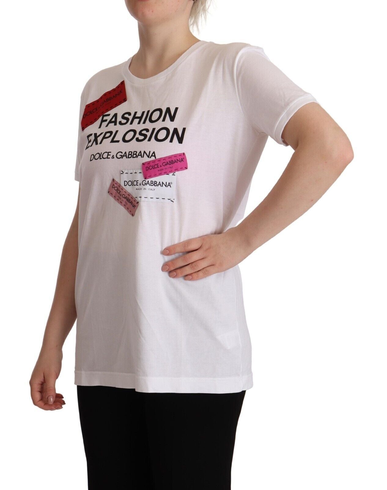 Dolce & Gabbana Chic Fashion Explosion Crew Neck Tee