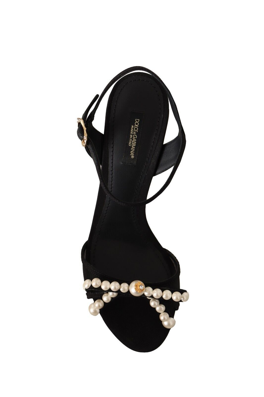 Dolce & Gabbana Elegant Mesh Pearl Applique Heels