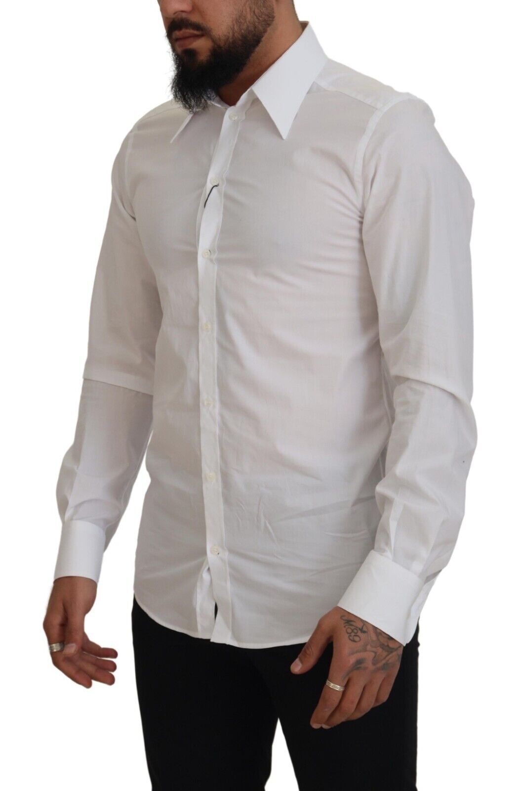 Dolce & Gabbana Elegant White Slim Fit Dress Shirt