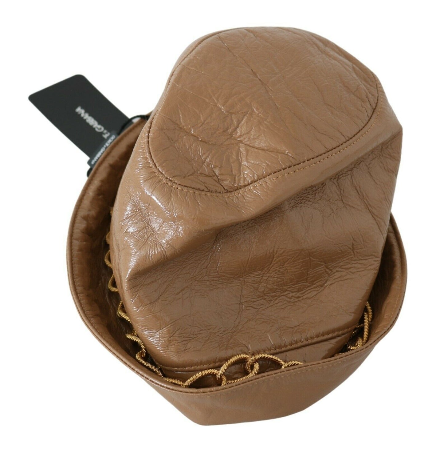 Dolce & Gabbana Exquisite Brown Bucket Cap with Floral Lining