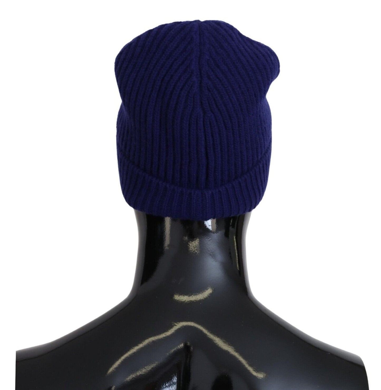 Dolce & Gabbana Elegant Blue Virgin Wool Beanie Hat for Men