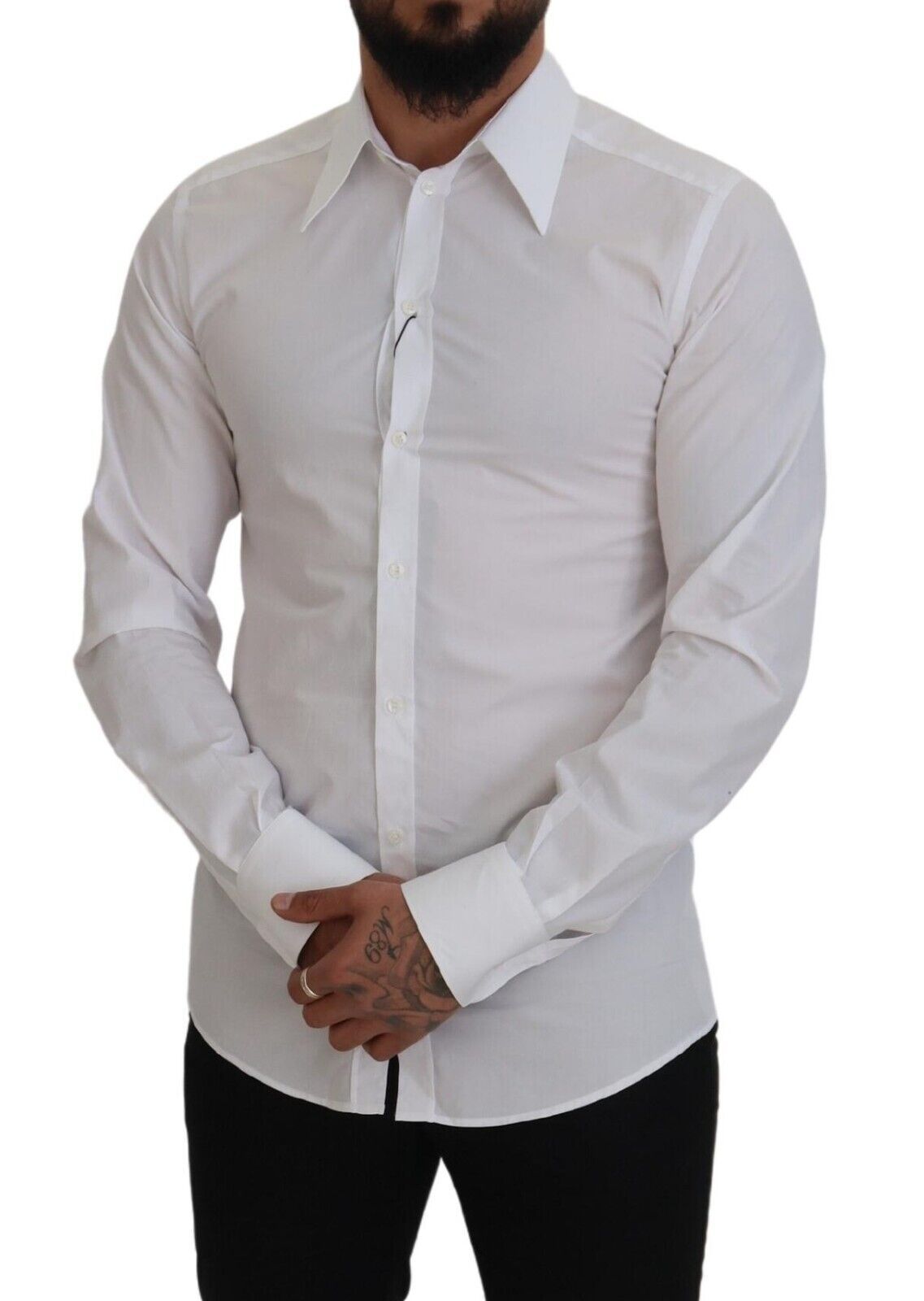 Dolce & Gabbana Elegant White Slim Fit Dress Shirt