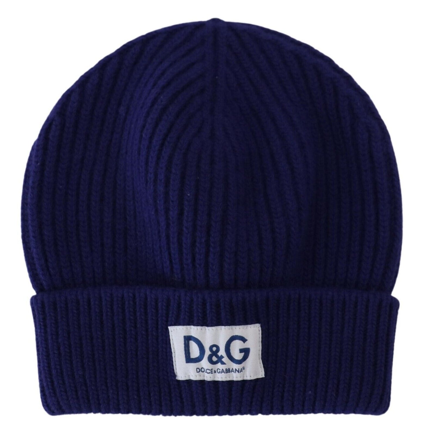 Dolce & Gabbana Elegant Blue Virgin Wool Beanie Hat for Men