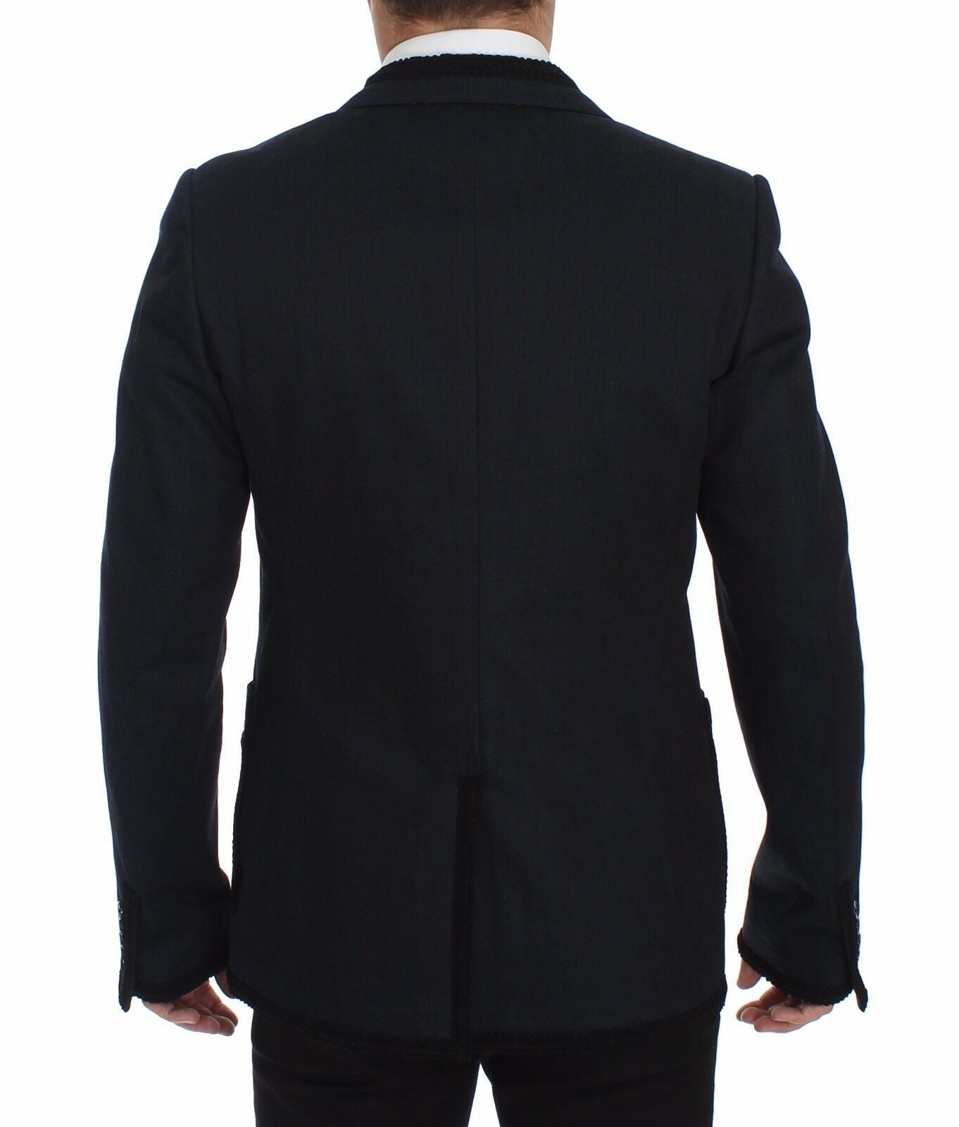 Dolce & Gabbana Blue Torero Inspired Cotton Stretch Blazer & Vest