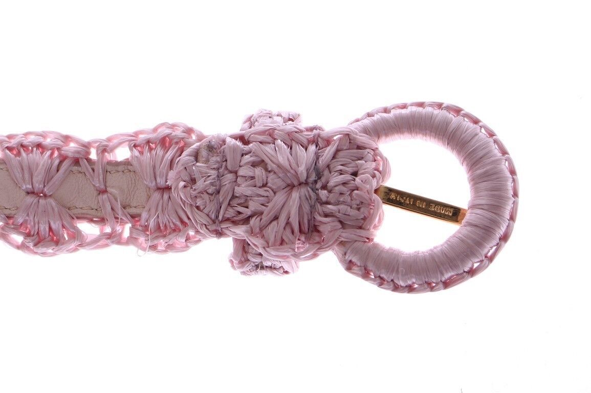 Dolce & Gabbana Elegant Pink Viscose Women's Belt - Made in Italy