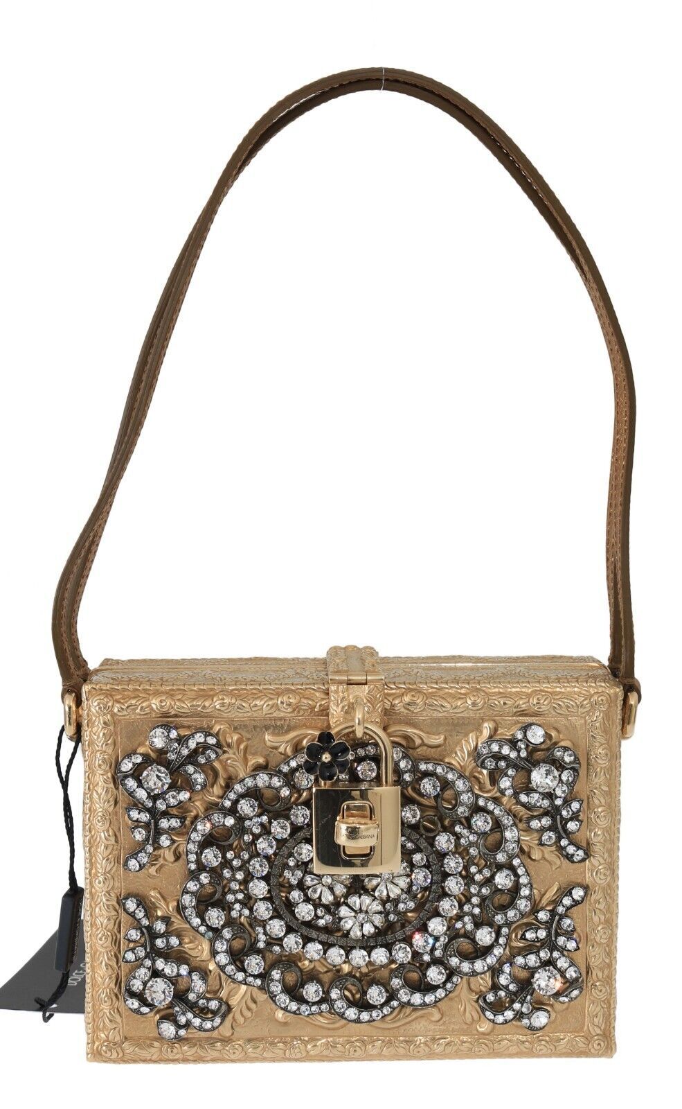 Dolce & Gabbana Elegant Gold Evening Party Clutch