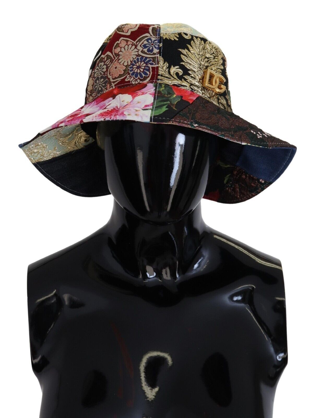 Dolce & Gabbana Multicolor Metallic Bucket Hat with Logo Details