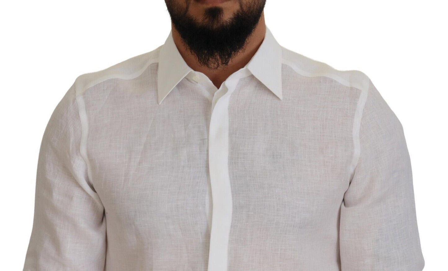 Dolce & Gabbana Elegant White Martini Dress Shirt