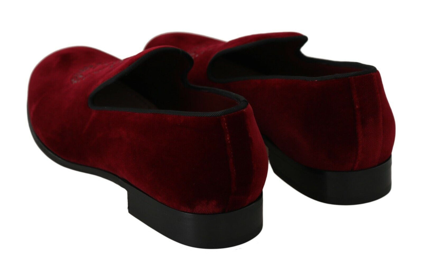 Dolce & Gabbana Elegant Bordeaux Velvet Loafers