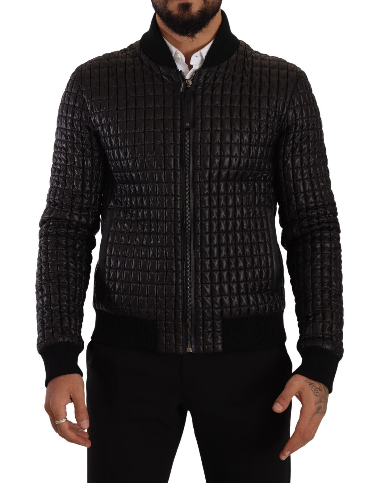 Dolce & Gabbana Elegant Black Bomber Jacket