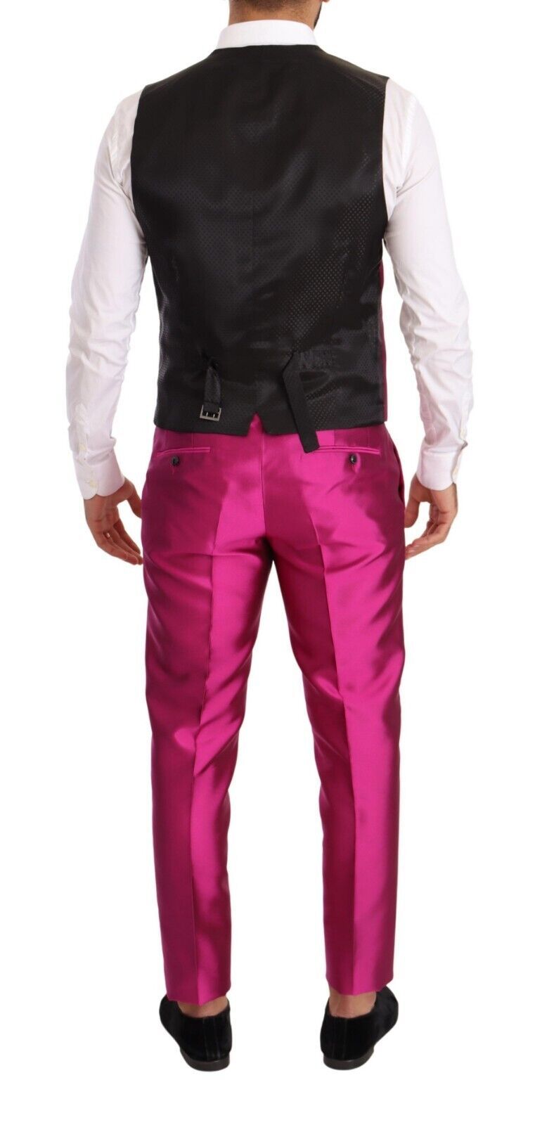 Dolce & Gabbana Elegant Pink Silk Martini Three-Piece Suit