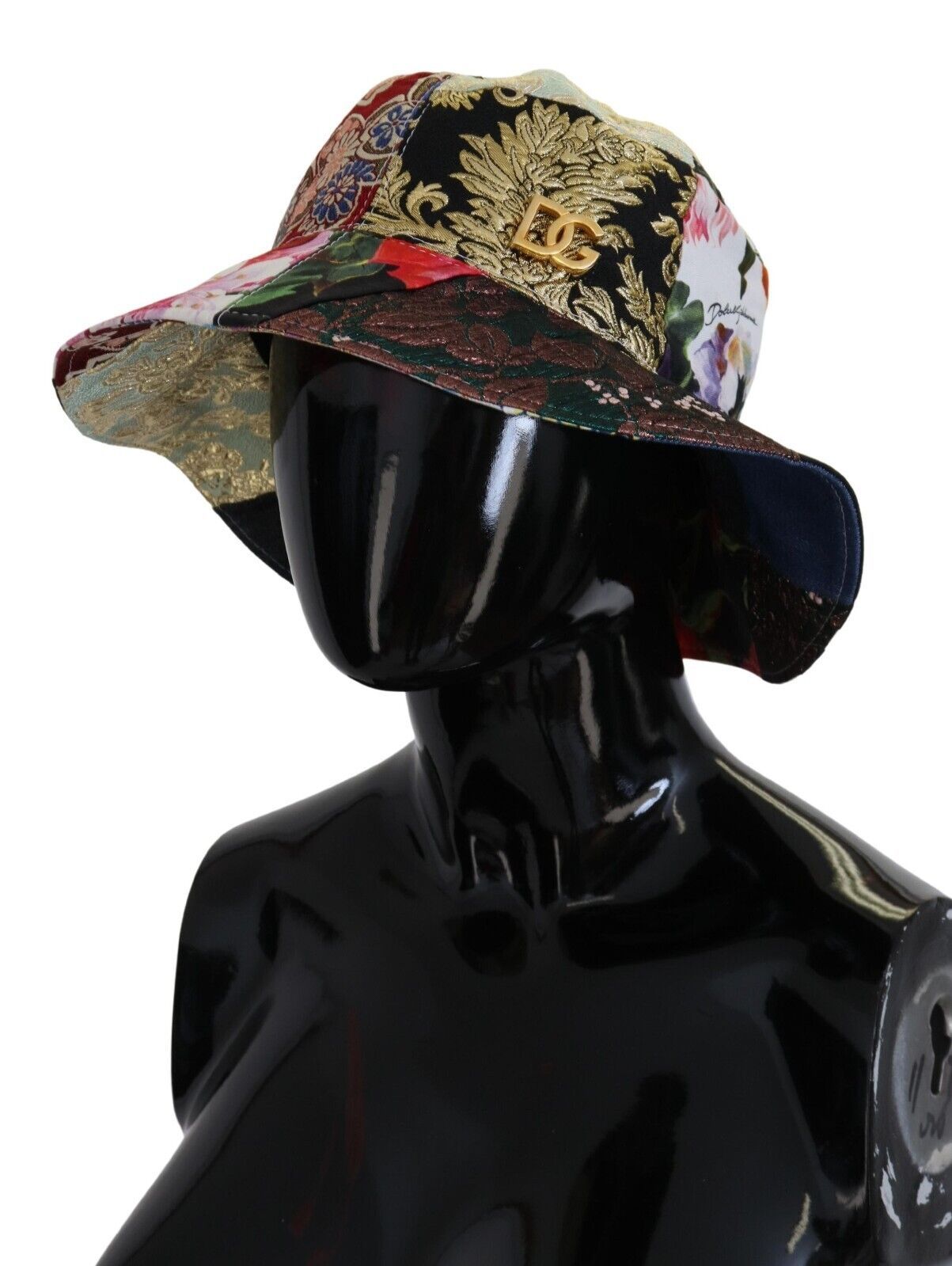 Dolce & Gabbana Multicolor Metallic Bucket Hat with Logo Details