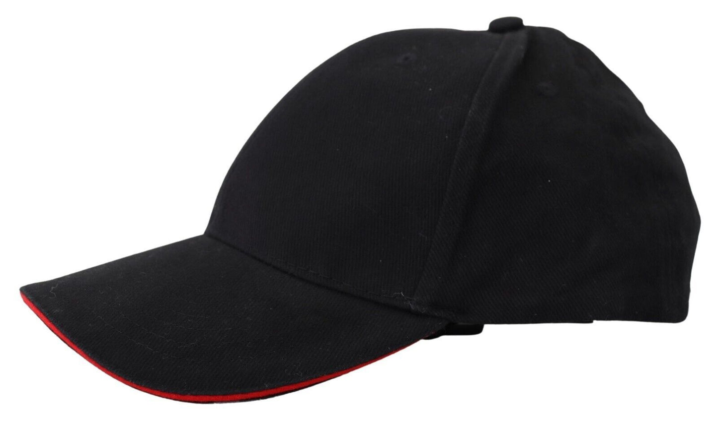 Dolce & Gabbana Sleek Black Cotton Baseball Hat