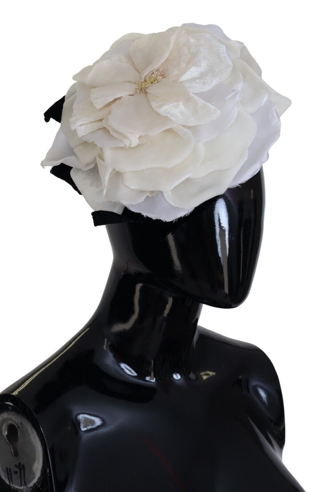 Dolce & Gabbana Elegant White Silk Floral Hat