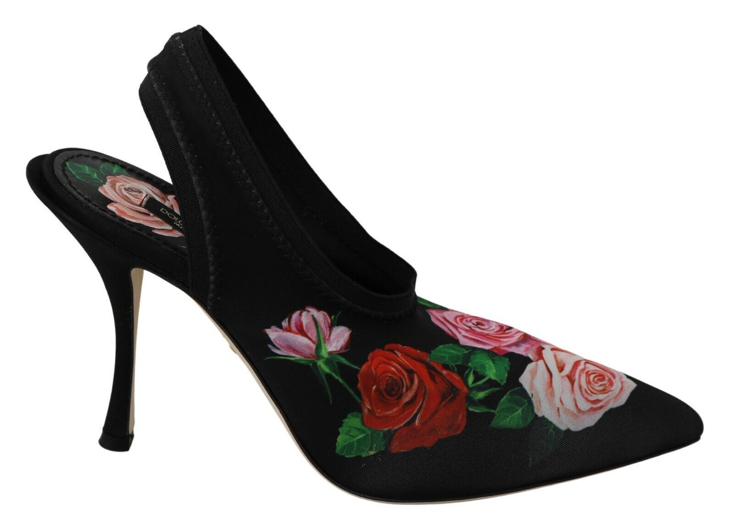 Dolce & Gabbana Elegant Floral Slingback Heels Sandals