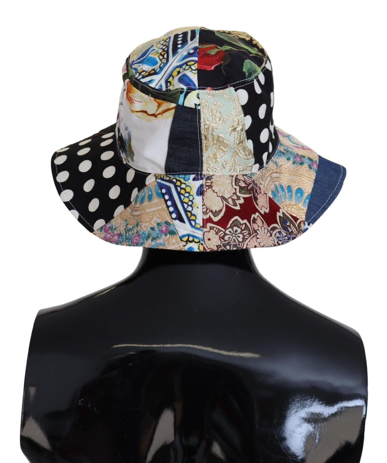 Dolce & Gabbana Multicolor Metallic Bucket Hat with Logo Details