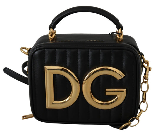 Dolce & Gabbana Exquisite Black Embellished Shoulder Bag