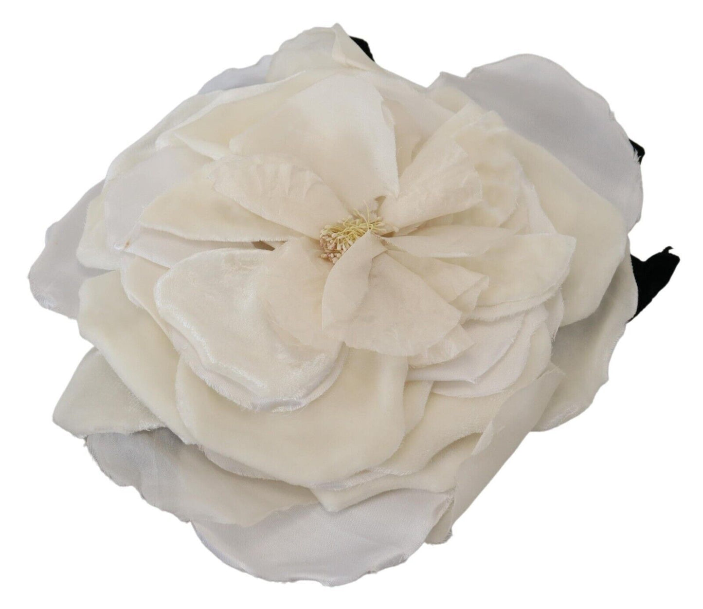 Dolce & Gabbana Elegant White Silk Floral Hat