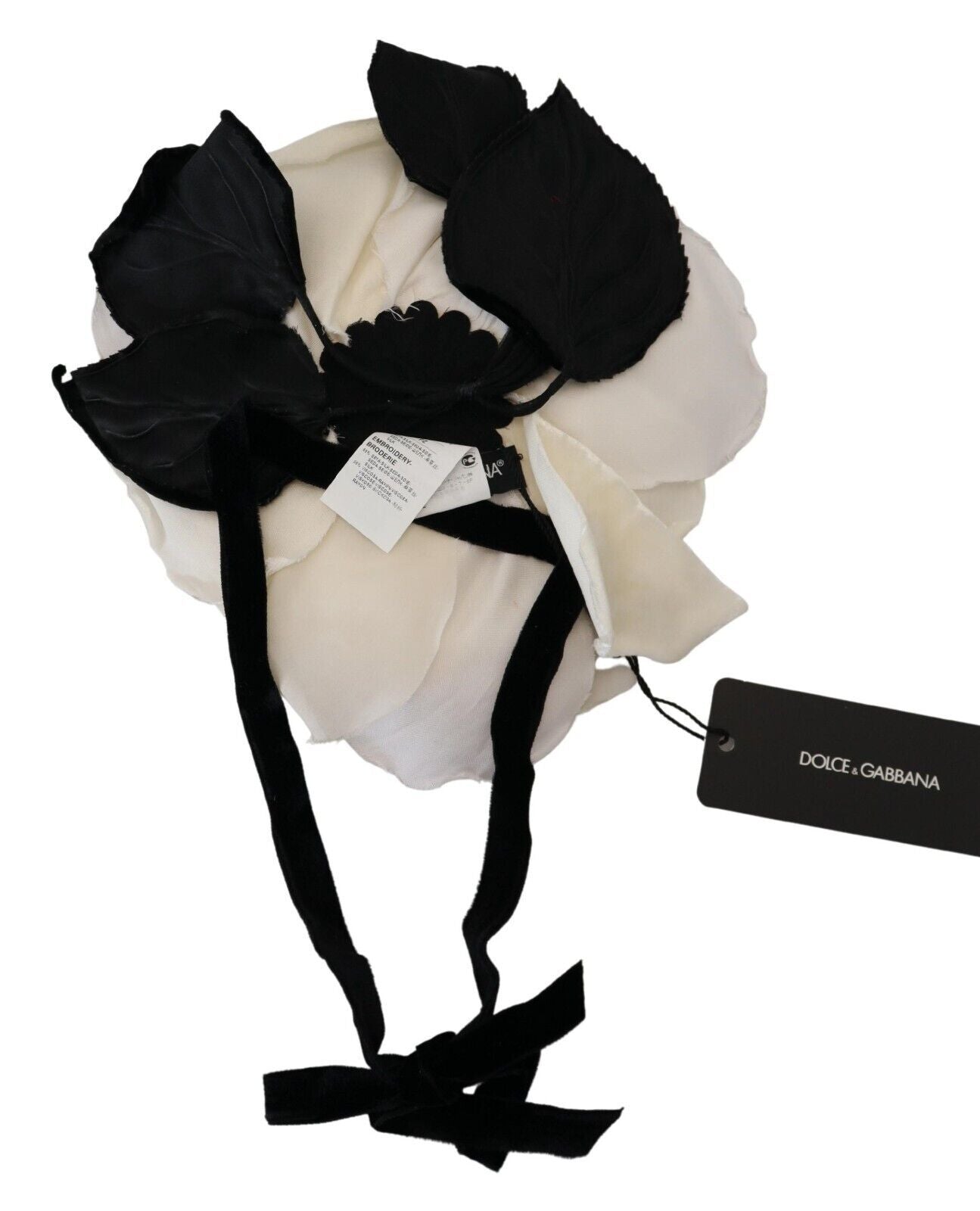 Dolce & Gabbana Elegant White Silk Floral Hat