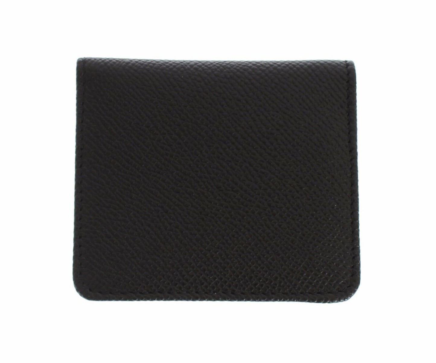 Dolce & Gabbana Sleek Black Leather Condom Case Wallet