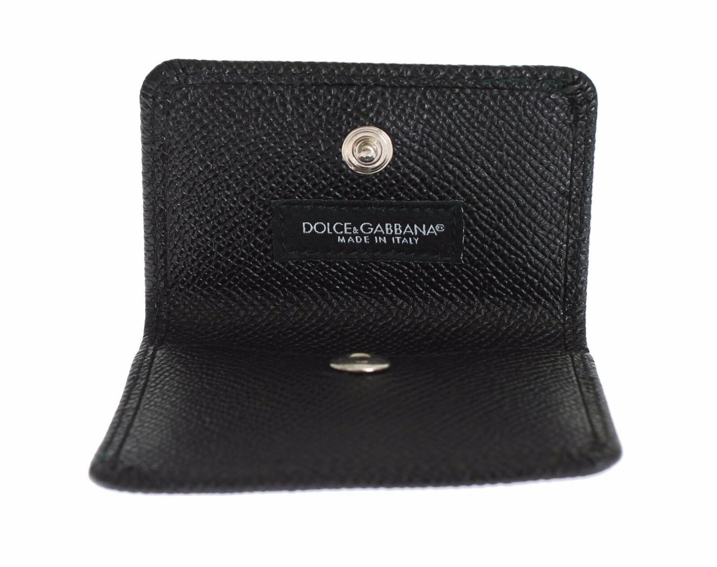 Dolce & Gabbana Sleek Black Leather Condom Case Wallet