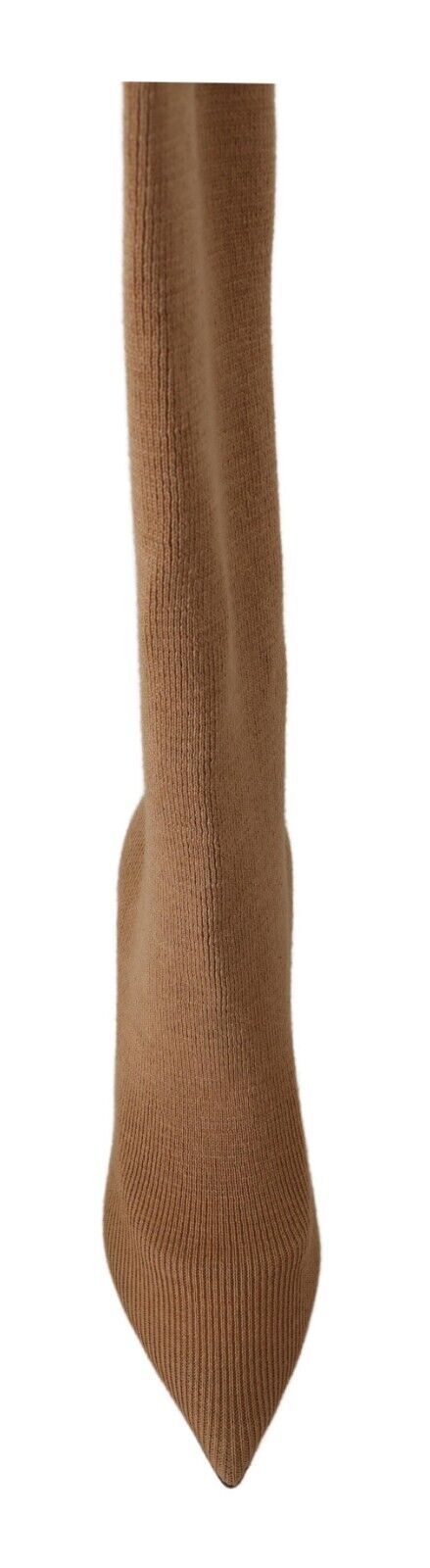 Dolce & Gabbana Chic Wool Eelskin Stiletto Booties