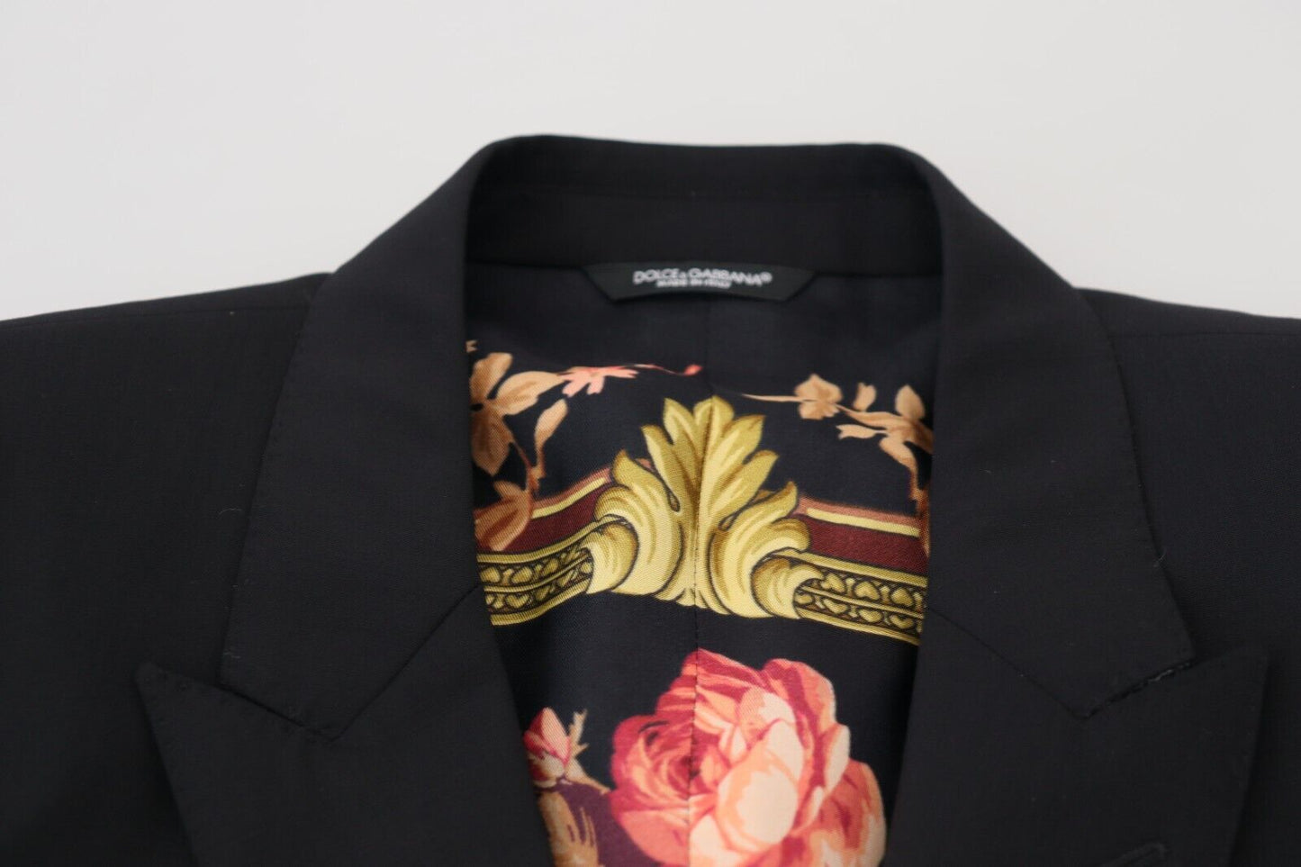 Dolce & Gabbana Elegant Slim Fit Black Wool Blazer