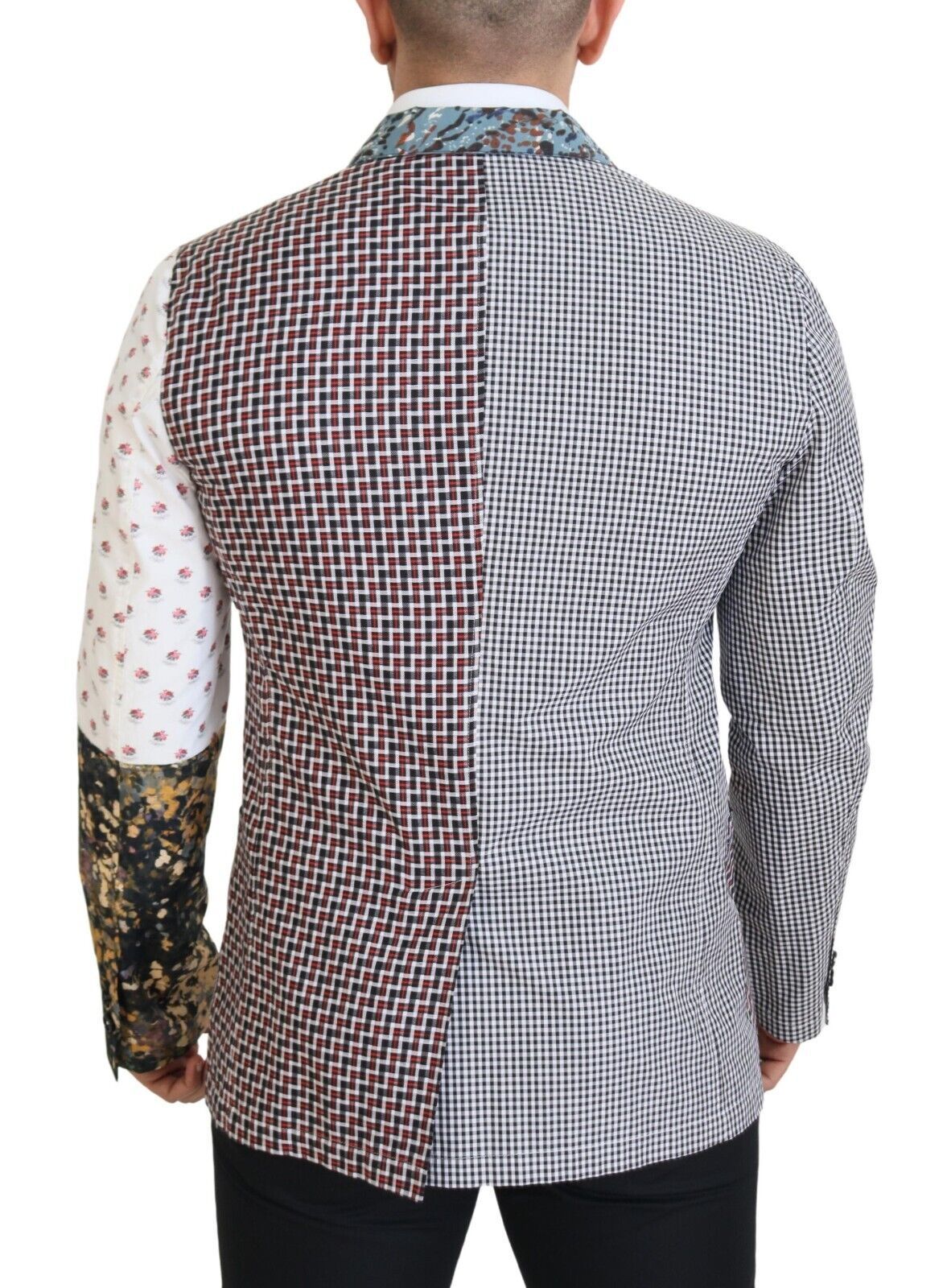 Dolce & Gabbana Multicolor Cotton Slim Fit Blazer