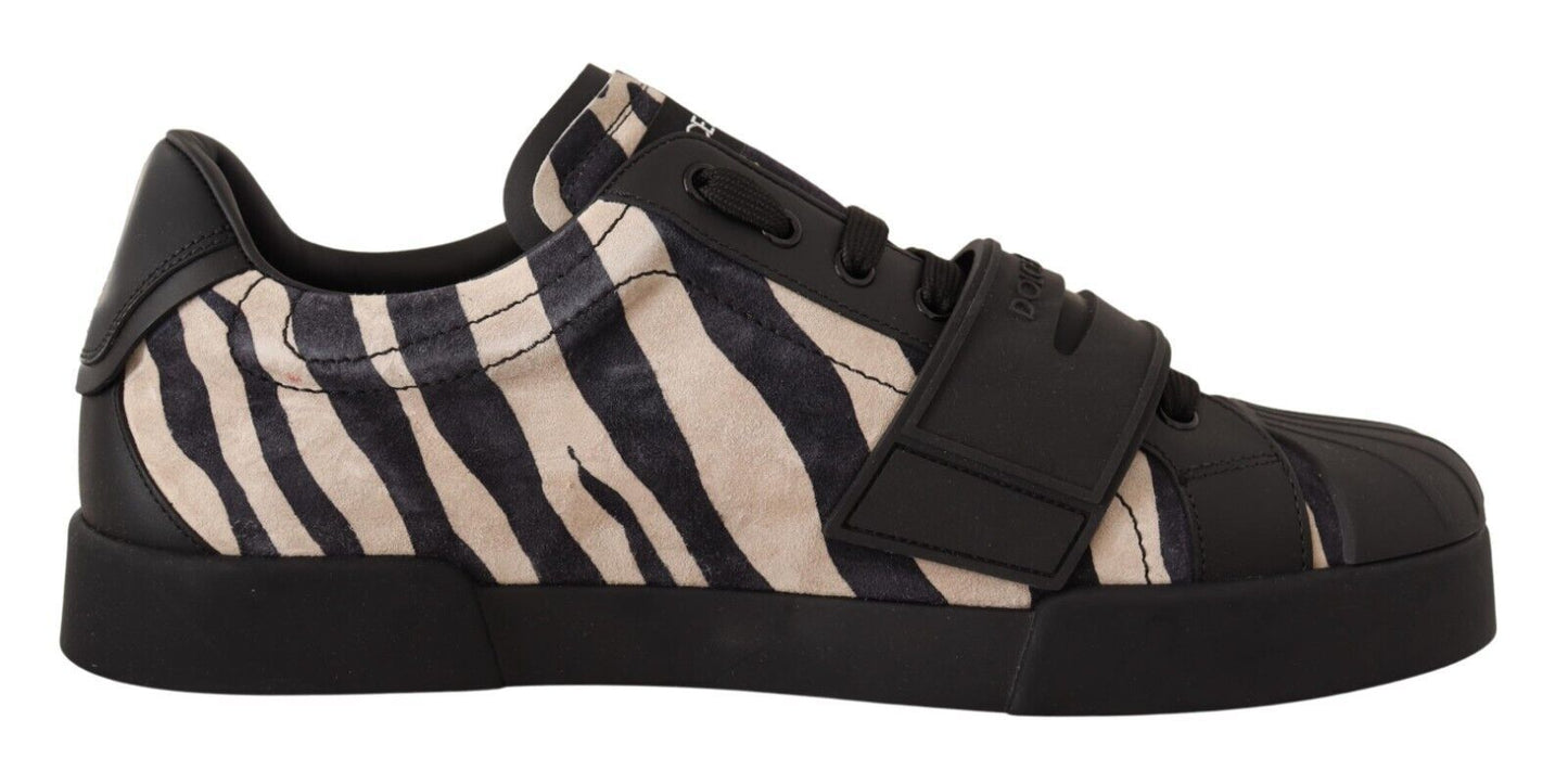 Dolce & Gabbana Zebra Inspired Suede Sneakers - Casual Luxury