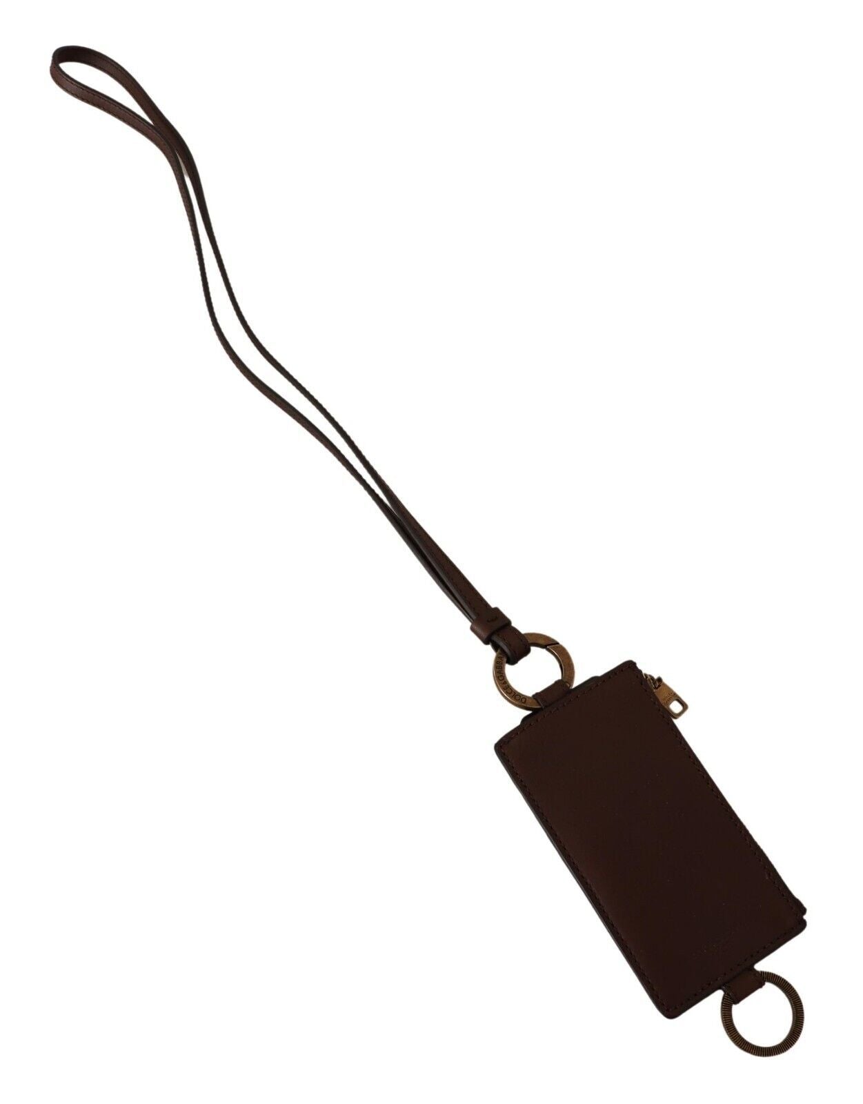 Dolce & Gabbana Chic Toffee Leather Lanyard Cardholder