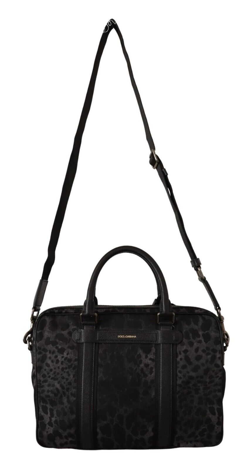 Dolce & Gabbana Sleek Leopard Messenger Laptop Bag