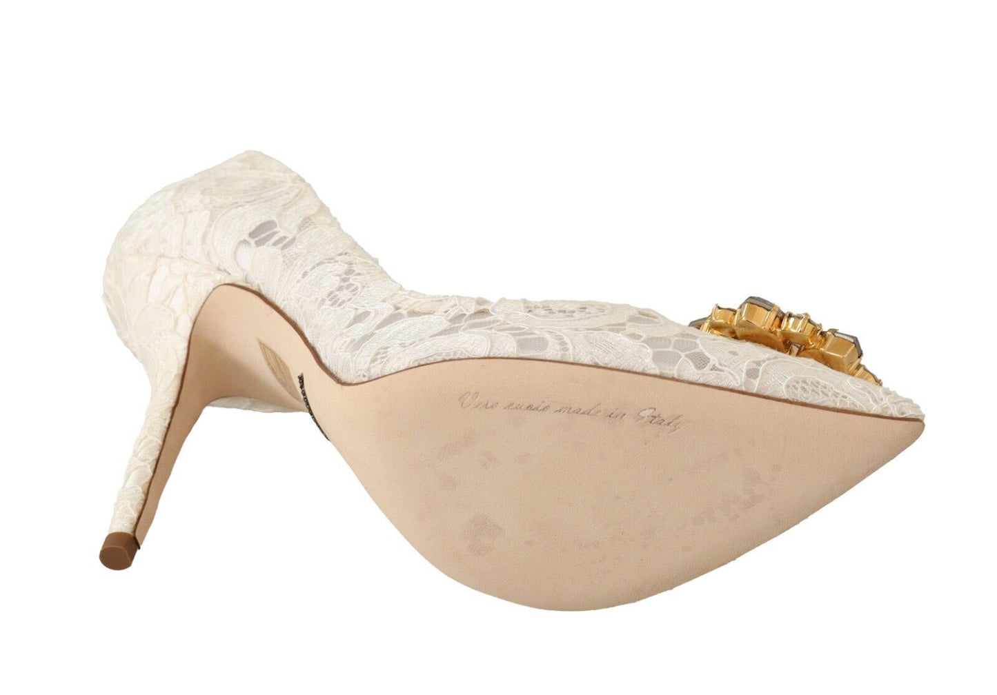 Dolce & Gabbana Elegant Embellished Lace Heels Pumps