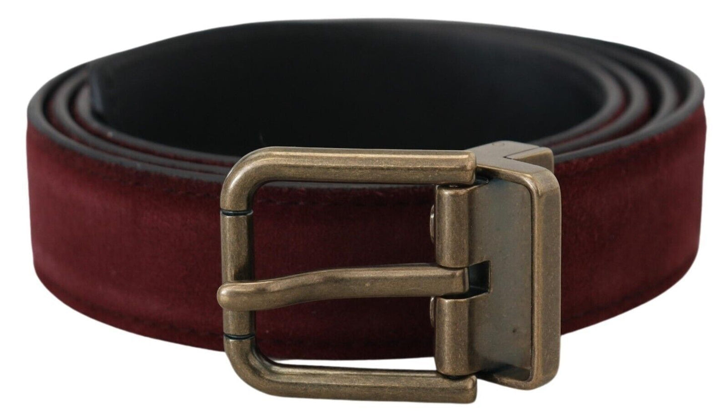 Dolce & Gabbana Elegant Leather Belt with Metal Buckle Closure