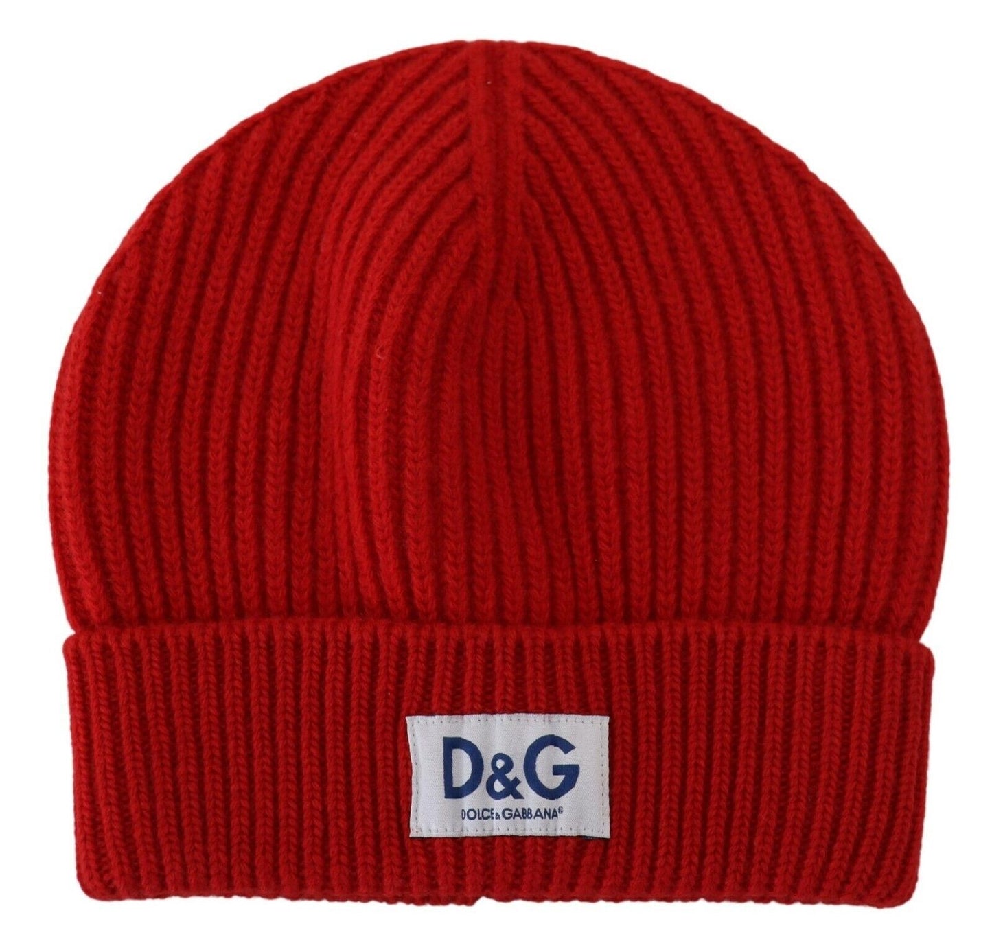 Dolce & Gabbana Elegant Red Virgin Wool Beanie Hat