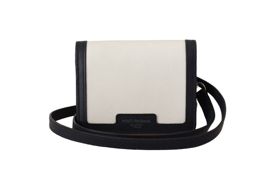 Dolce & Gabbana Elegant White Leather Bifold Wallet