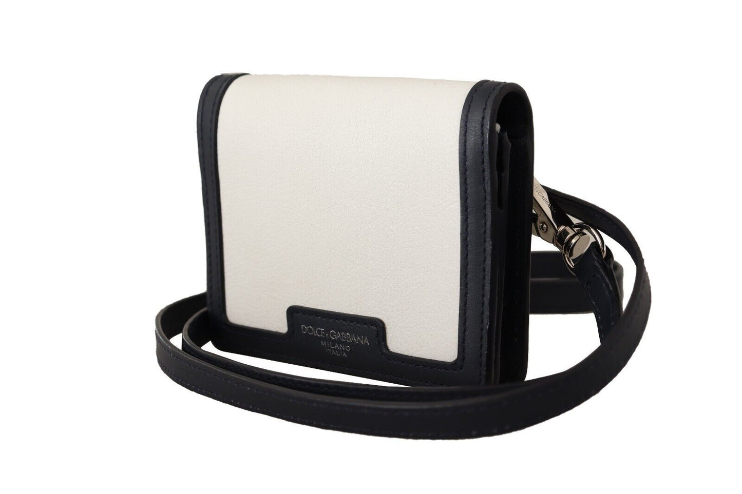 Dolce & Gabbana Elegant White Leather Bifold Wallet