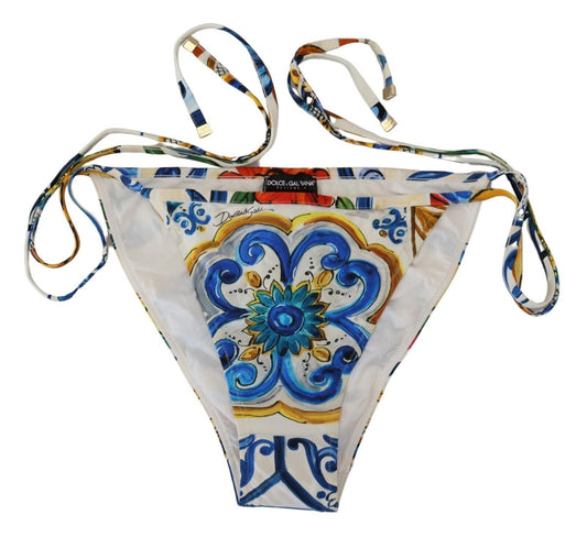 Dolce & Gabbana Floral Print Bikini Bottom Swimwear