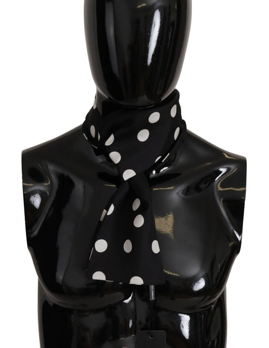 Dolce & Gabbana Elegant Polka Dotted Silk Men's Scarf