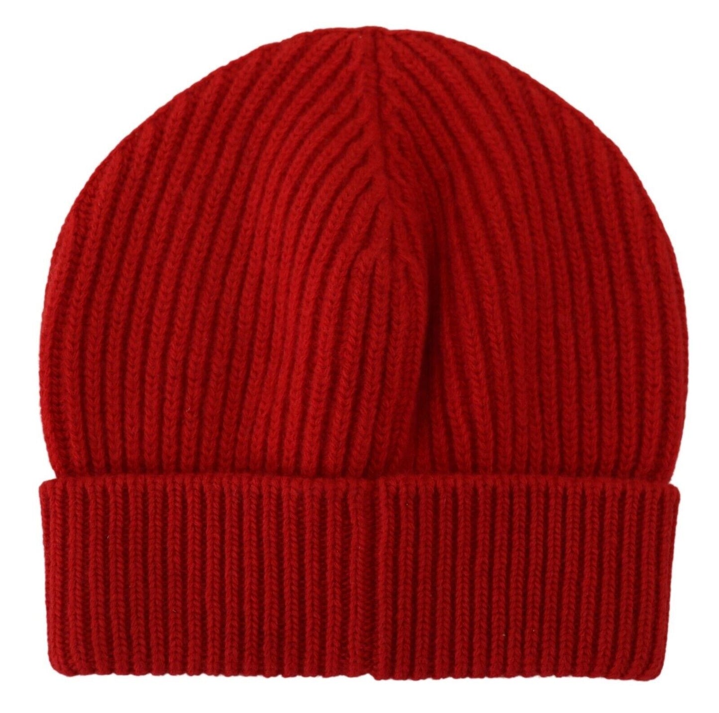 Dolce & Gabbana Elegant Red Virgin Wool Beanie Hat