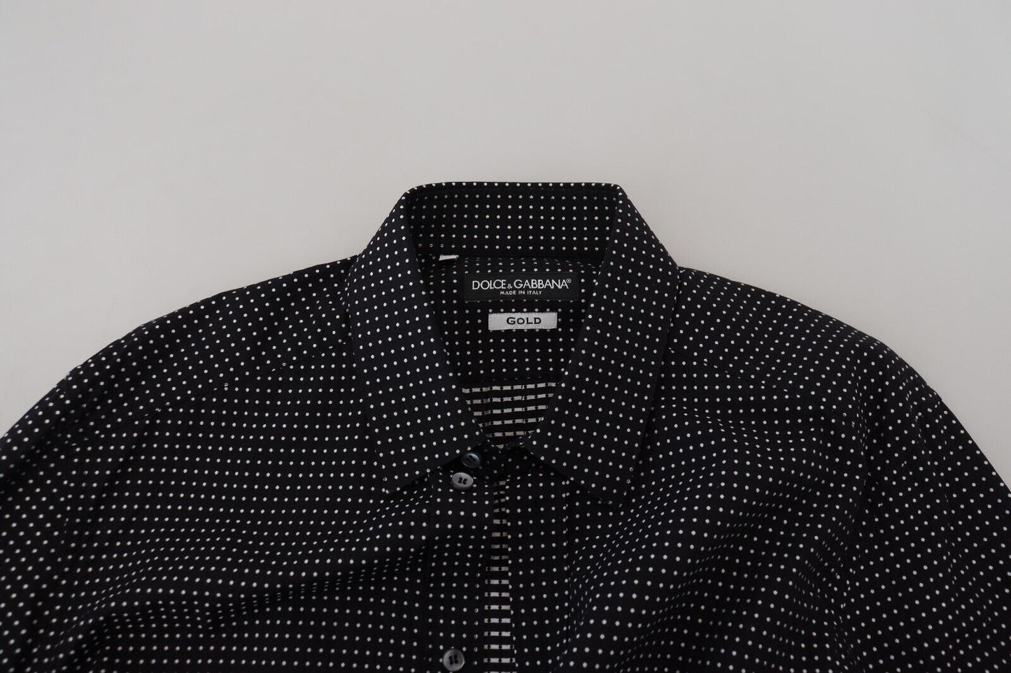 Dolce & Gabbana Elegant Polka Dot Cotton Dress Shirt