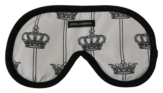 Dolce & Gabbana Elegant Silk-Blend Crown Eye Mask