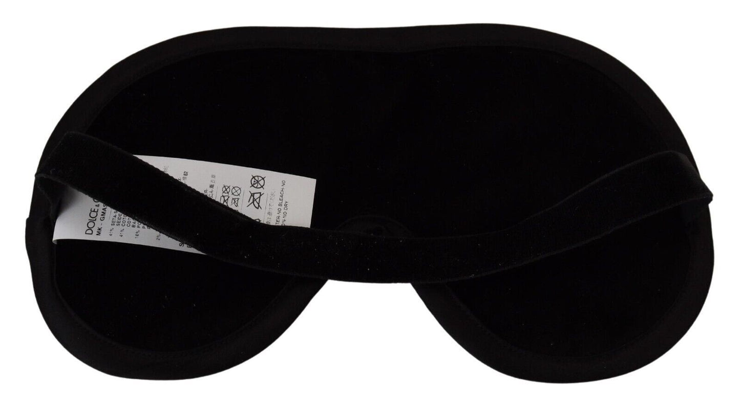 Dolce & Gabbana Elegant Silk-Blend Crown Eye Mask