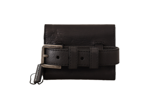 Dolce & Gabbana Elegant Leather Trifold Multi Kit with Belt Strap